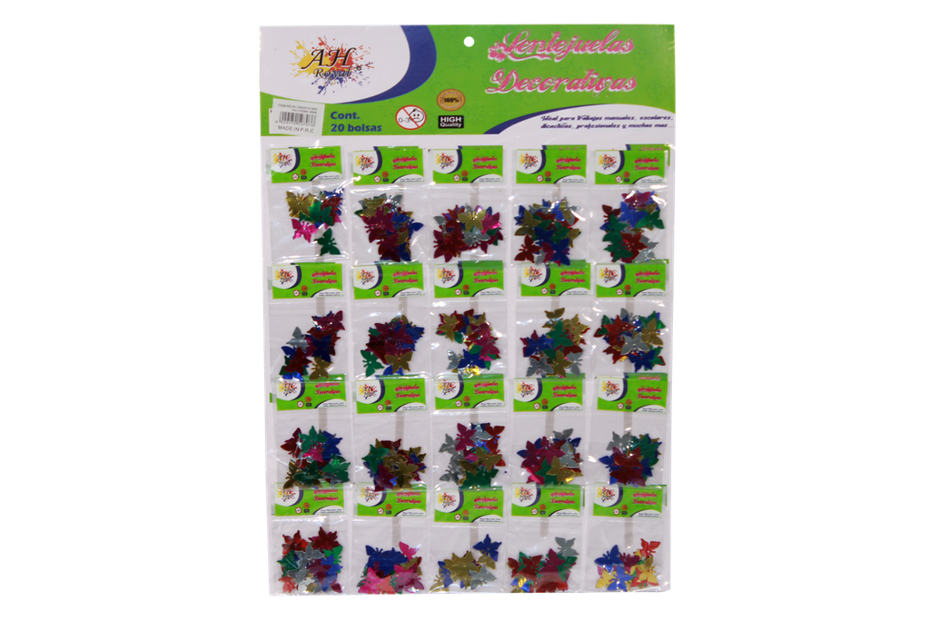 LENTEJUELAS AH ROYAL MARIPOSA SET X 20 UNDS [PAC70260-3806]
