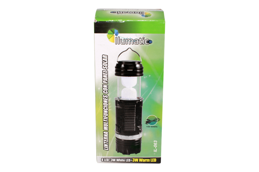 LINTERNA MULTIFUNCIONES CON PANEL SOLAR X80 [IL-063]