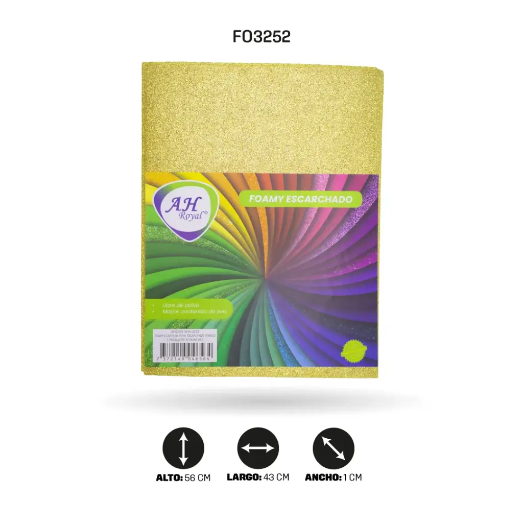 FOAMY 4 CARTA AH ROYAL ESCARCHADO DORADO X 10 UNDS [AH29101015-3252-AH29101015]