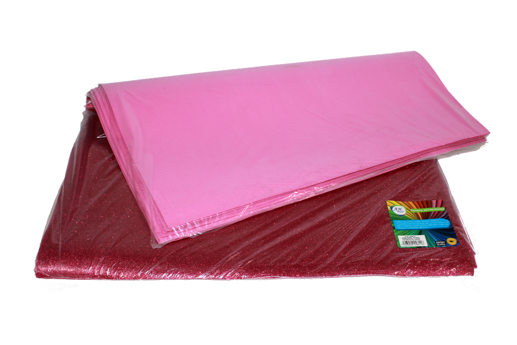FOAMY PLIEGO AHROYAL ESCARCHADO FUCSIA X 10 UNDS [AH51100616-3289-AH51100616-PAC40183-3289]