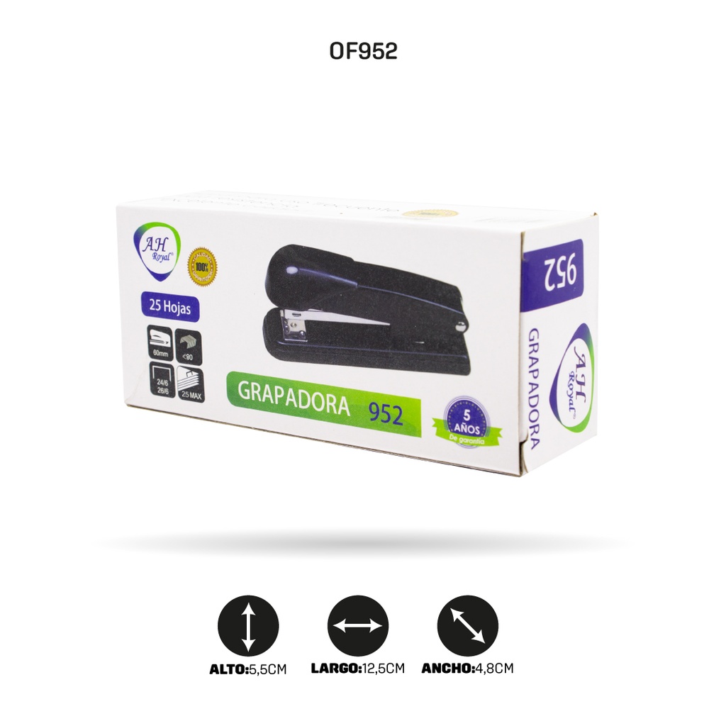 GRAPADORA AH ROYAL 25 HOJAS BRAZO METALICO [PAC90037-952]
