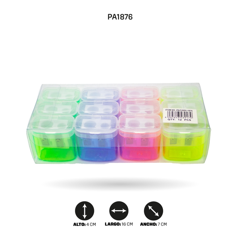 SACAPUNTA DOBLE CUADRADO CON DEPOSITO [PAC2095-1876]