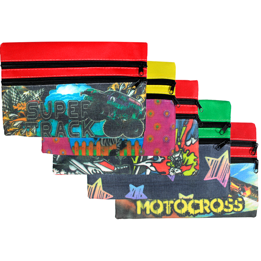 CARTUCHERA DOBLE CIERRE NACIONAL ESTAMPADA