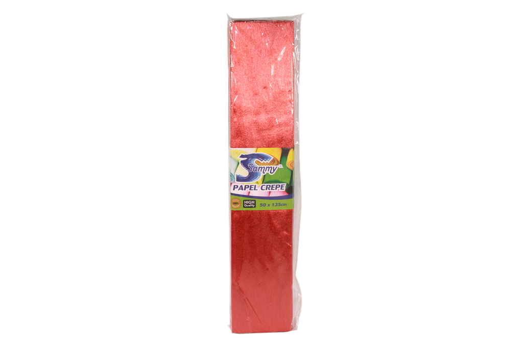 PAPEL CREPE METALIZADO ROJO X20 (6907888720621) [80-62]