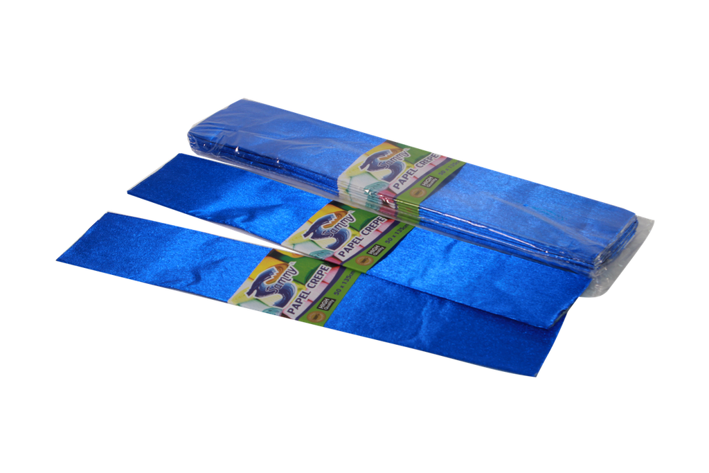 PAPEL CREPE METALIZADO AZUL X20 (6907888720652) [80-65]