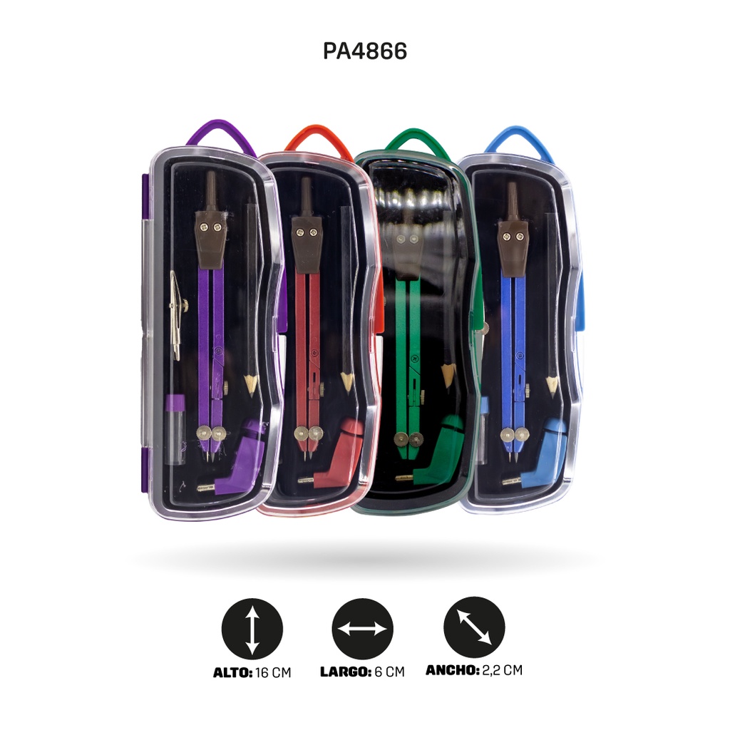 COMPÁS MEDIANO EN CAJA PLASTICA [PAC2191]