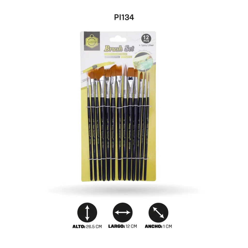 PINCEL BOOMER JUEGO X12 UNDS [PAC20189-134]