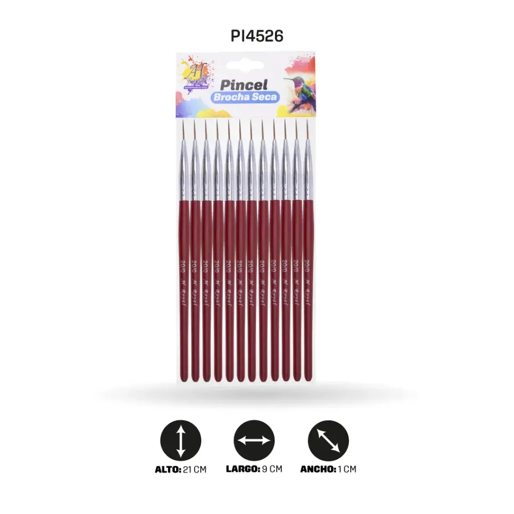 PINCEL AH ROYAL VINOTINTO FINO 20/0 X12 [PAC2427-4526]