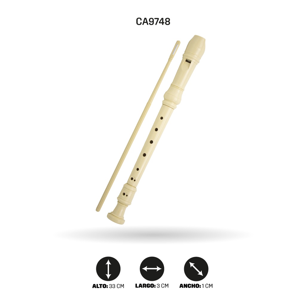 FLAUTA FINA ABS BOLSA PVC AZUL [PAC3328]