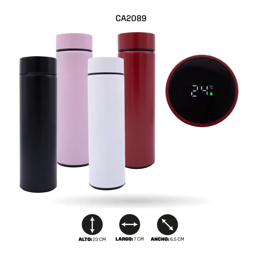 TERMO DIGITAL PARA FRIO O CALIENTE 500ML TERMICO Y REJILLA [PAC4298]