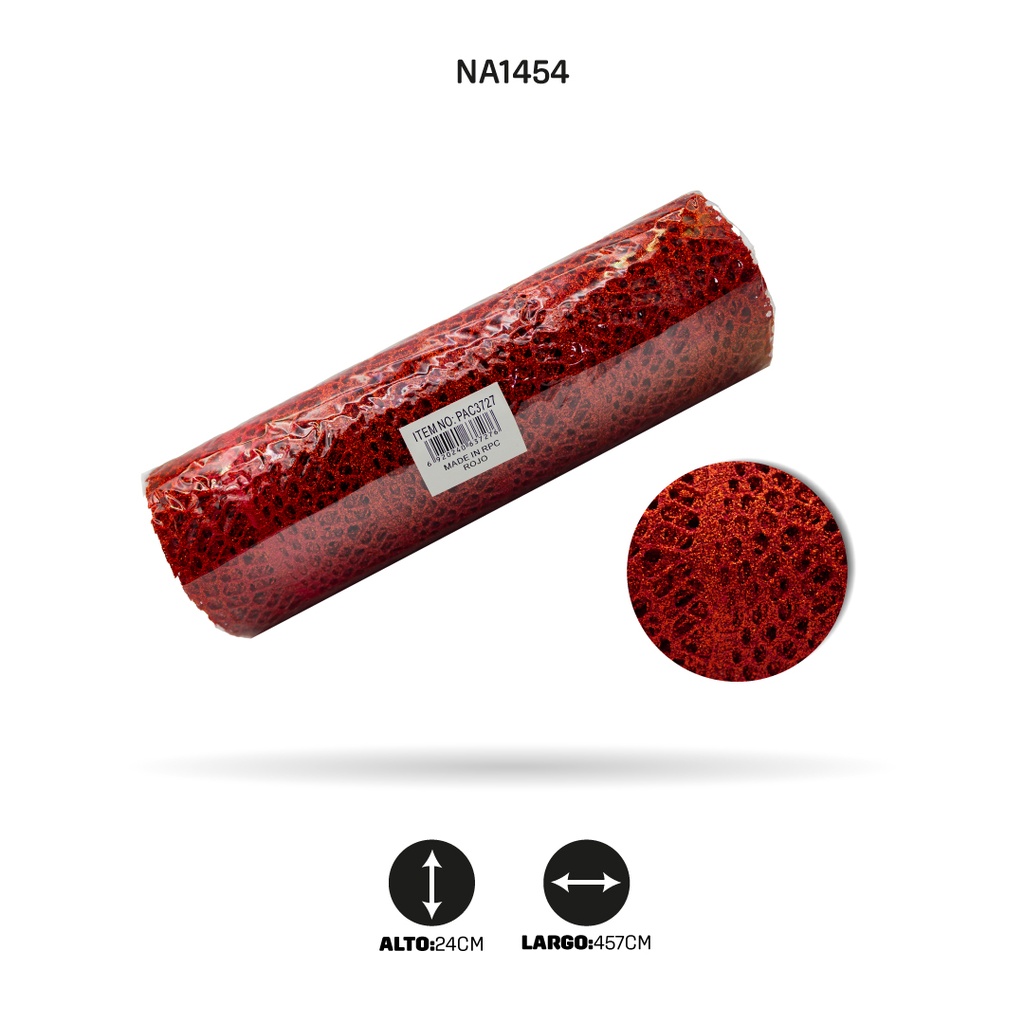 MALLA ESCARCHA ROJO [PAC3727]