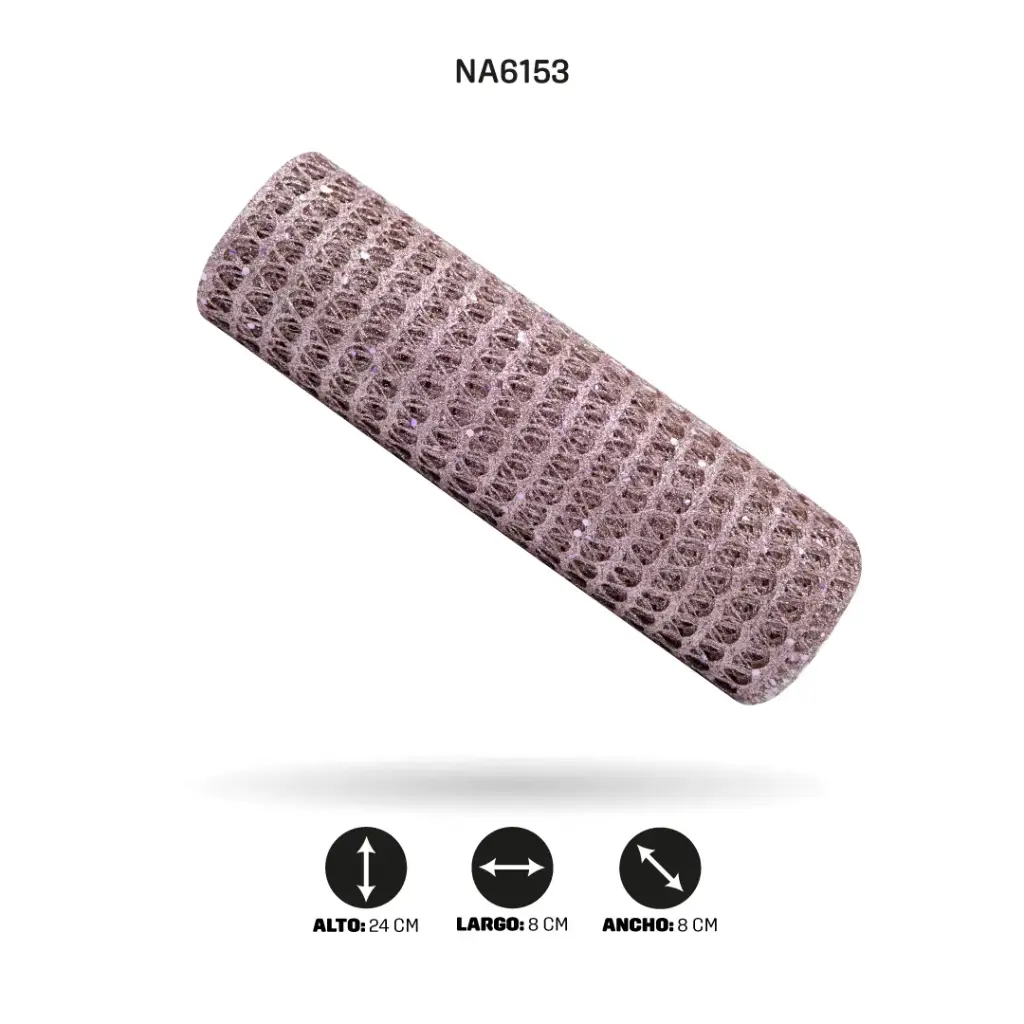 MALLA 24cm x 5y MALVA ROSADO [PAC5070]