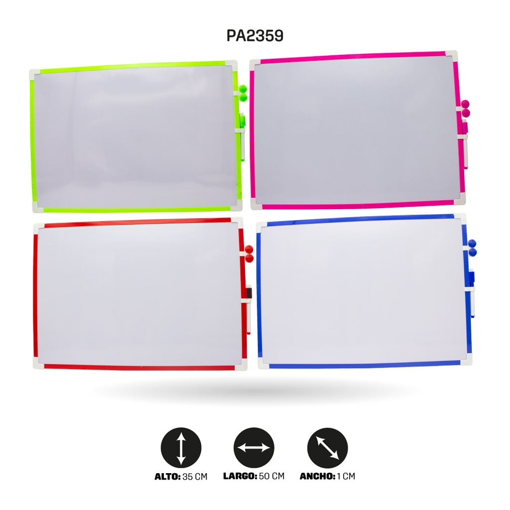 TABLERO NEÓN CON MARCADOR Y BORRADOR 35x50 [PAC4734]