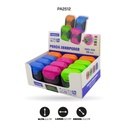 SACAPUNTAS DOBLE CON BORRADOR COLOR NEÓN DISPLAY X12 UND DMS-859 [PAC4873]