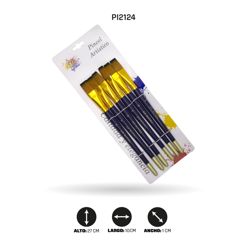 PINCEL AH ROYAL PLANO N°14 X6  [PAC4336]