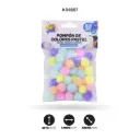 POMPONES DE ALGODÓN COLORES PASTEL 13MM X50 UNDS [PAC5894]