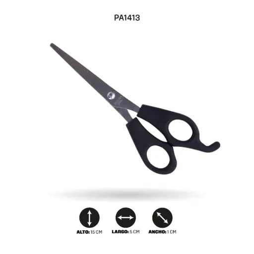 [PA1413] TIJERA PELUQUERA GRANDE 0" ANCHOR CABO NEGRO [PAC90254-1413]