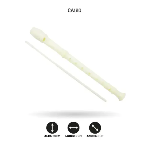 [CA120] FLAUTA BEIGE ESTUCHE AZUL X300 [PAC20593-120]