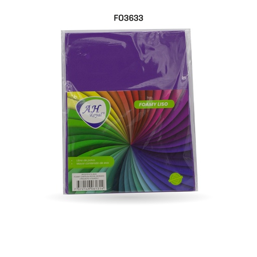 [FO3633] FOAMY CARTA AH ROYAL MORADO  X 10 UNDS [AH10101415-PAC40273-3633]