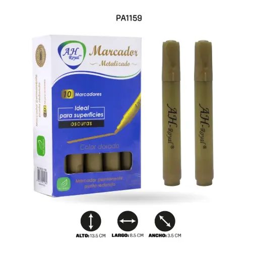 [PA1159] MARCADOR AH ROYAL DORADO METALICO GRUESO [PAC90022-1159]