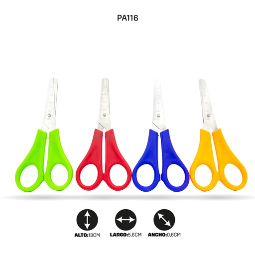[PA116] TIJERA PUNTA ROMA MILIMETRADA EN COLORES [PAC2243-116]
