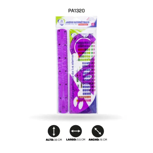 [PA1320] JUEGO GEOMÉTRICO AH ROYAL SILICONADO MEDIANO SIN TABLA PERIODICA [PAC3266-1320]