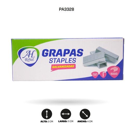 [PA3328] GANCHO COSEDORA AH ROYAL 26/6 X 5000 UND [PAC90034-3328-PAC60028]