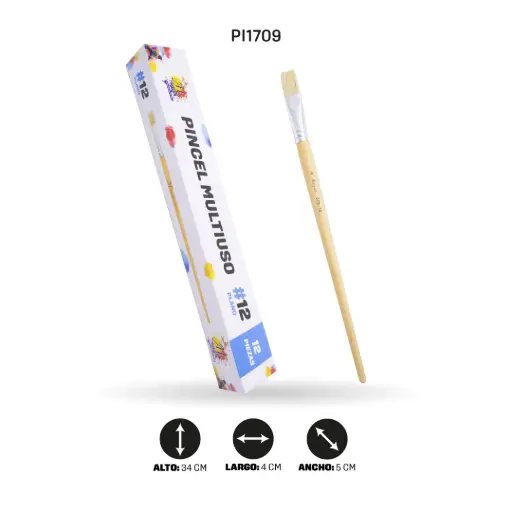 [PI1709] PINCEL CHINO AH ROYAL PLANO NO 12 X12 [PAC20012-1709]