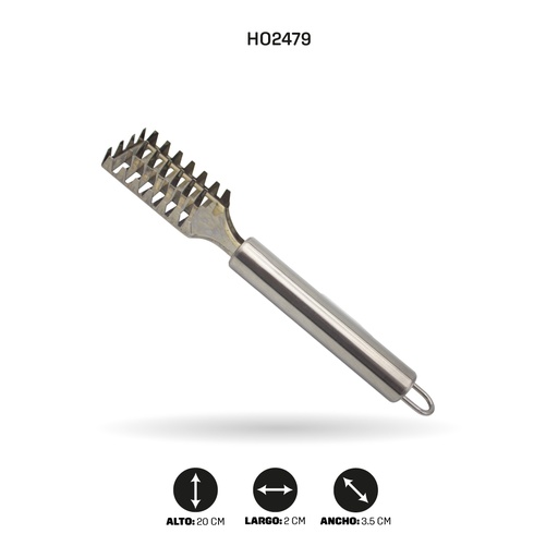 [HO2479] CEPILLO EN ACERO QUITA ESCAMAS   [PAC5330]