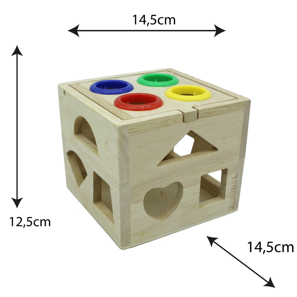 DIDIACTICO CUBO EN MADERA FIGURAS [PAC2303]