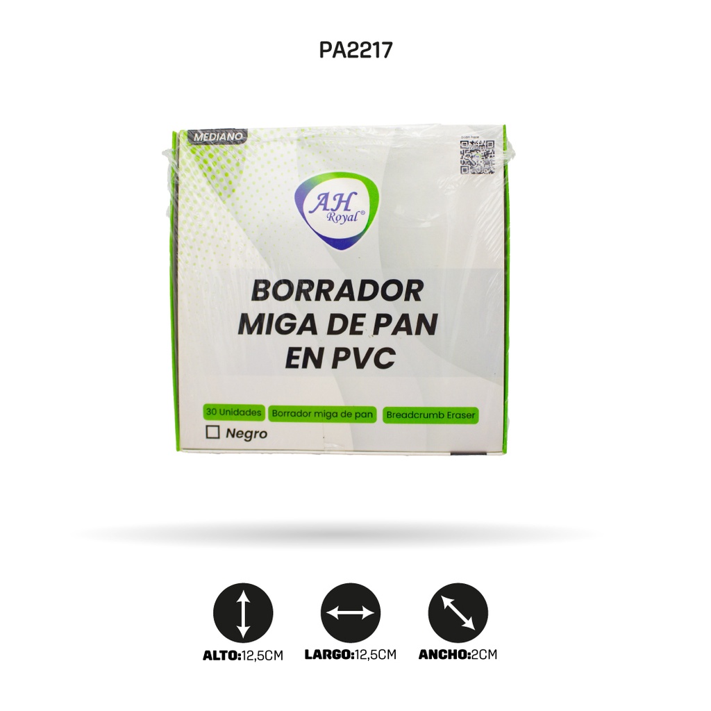 BORRADOR MIGA DE PAN PVC MEDIANO X30 [PAC3198]