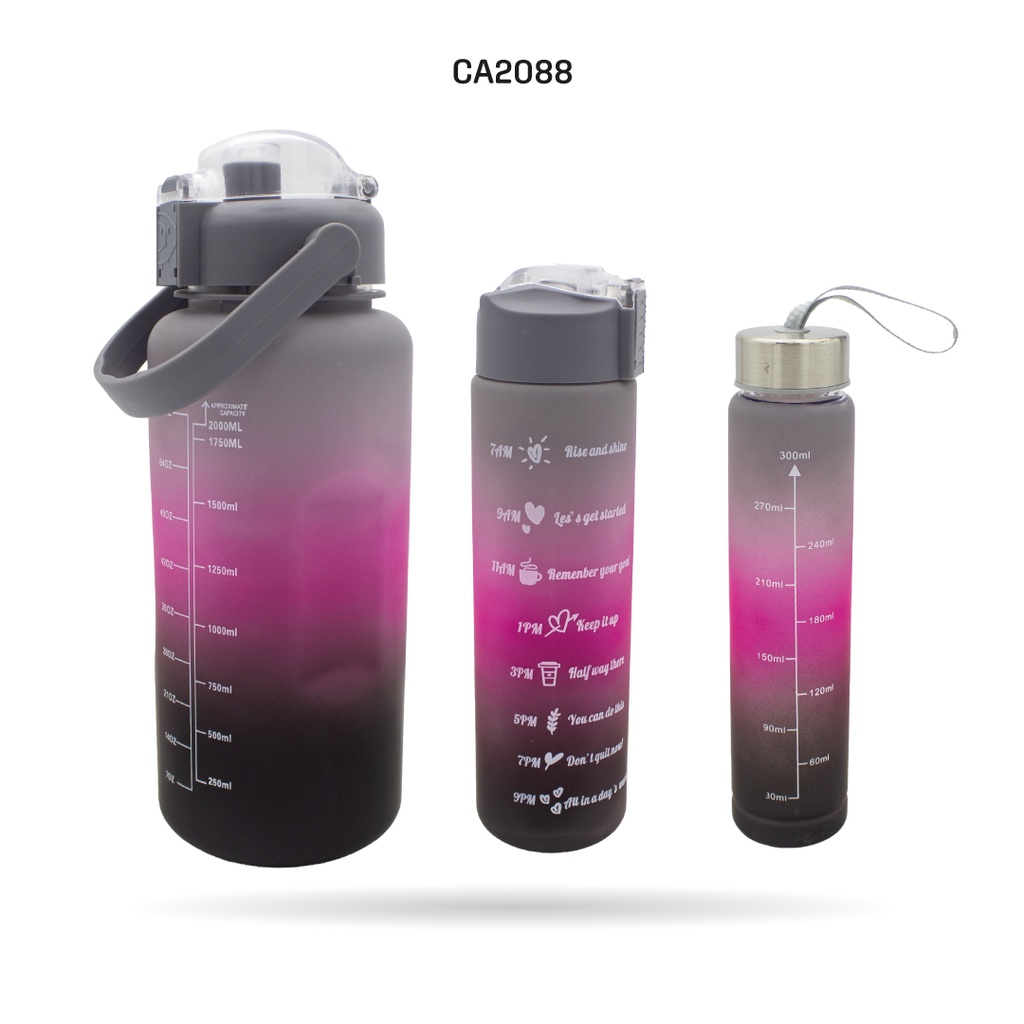 TERMO X3PCS PLASTICO 2000ML900ML300ML CON PINES Y STIKERR