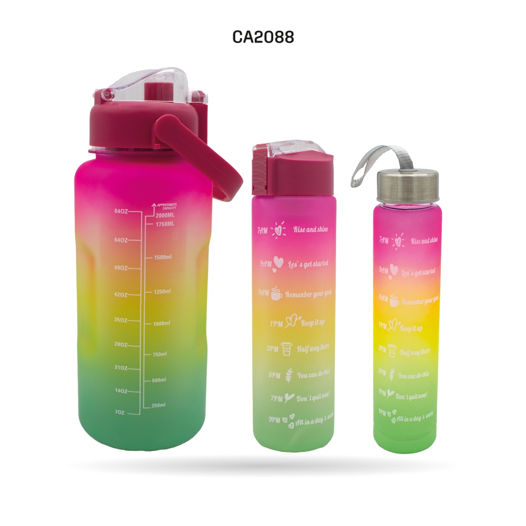 TERMO X3PCS PLASTICO 2000ML900ML300ML CON PINES Y STIKERR