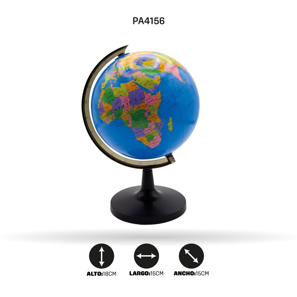 GLOBO TERRAQUEO 18.2CM [PAC80042-4156]