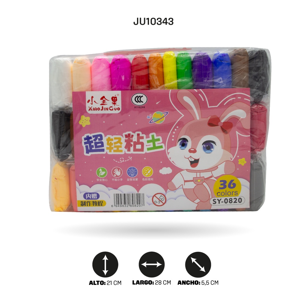 FOAMY MOLDEABLE  36COLORES (DISPLAY x 36) [PAC3079]