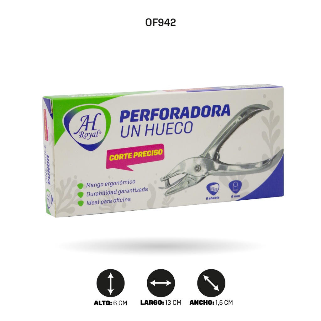 PERFORADORA AH ROYAL DE UN HUECO [PAC20340-942-PAC20340]