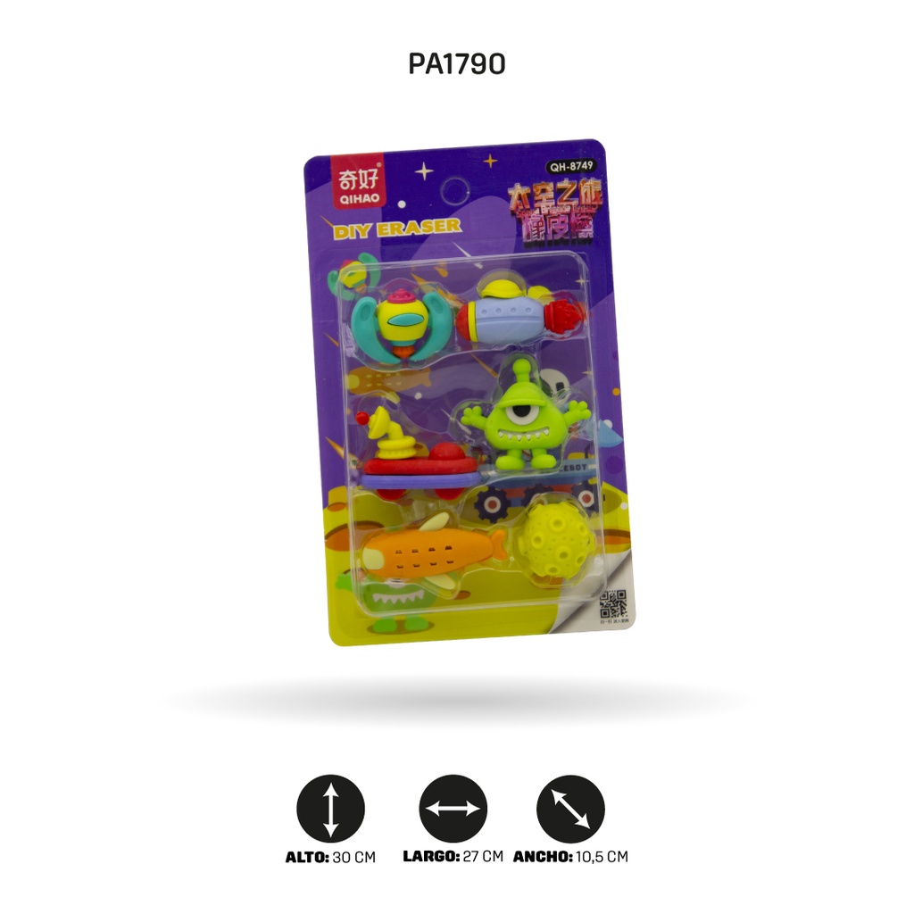 BORRADOR SPACIAL ALIENS QH-8749  [PAC4608] BOX X 24