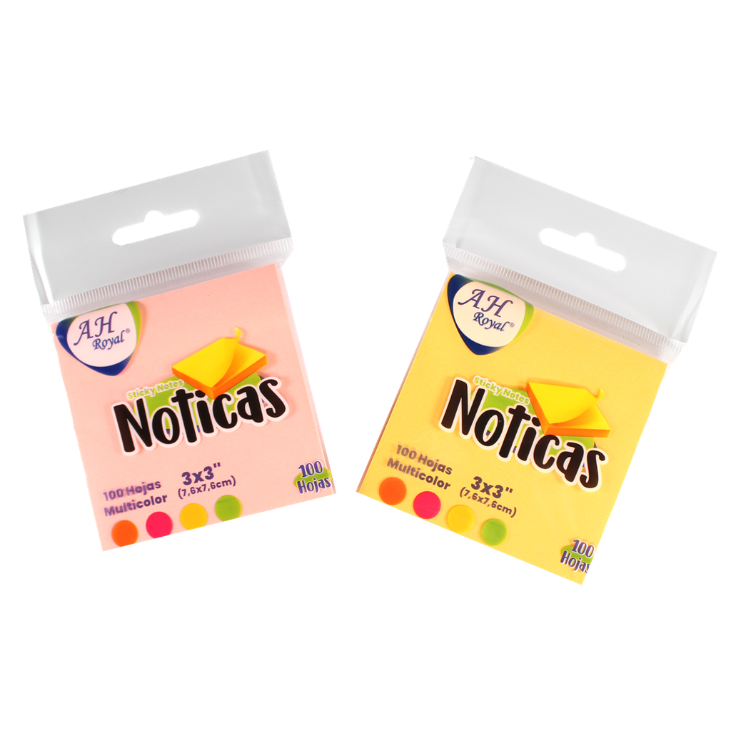 NOTAS AH ROYAL  X100 HOJAS COLORES NEÓN [PAC90508-PAC70564-601]