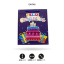 BOLSA REGALO 3D FELIZ CUMPLEAÑOS SORPRESA 26x32x10cm 210grs YM-2017-M [PAC5153]
