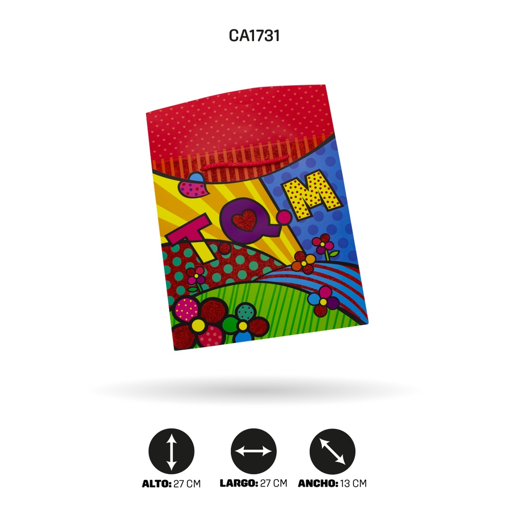 BOLSA REGALO TIPO CAJA DISPLAY X12 UND 3D 27x27x13cm 210grs YM-2011-L DISPLAY X12[PAC5161]