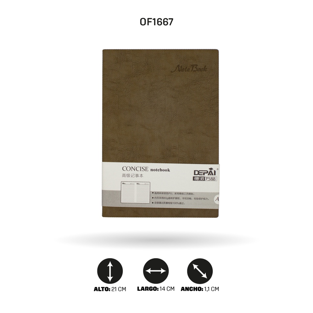 AGENDA TIPO CUERINA 4 COLORES 25-68 [PAC4763]