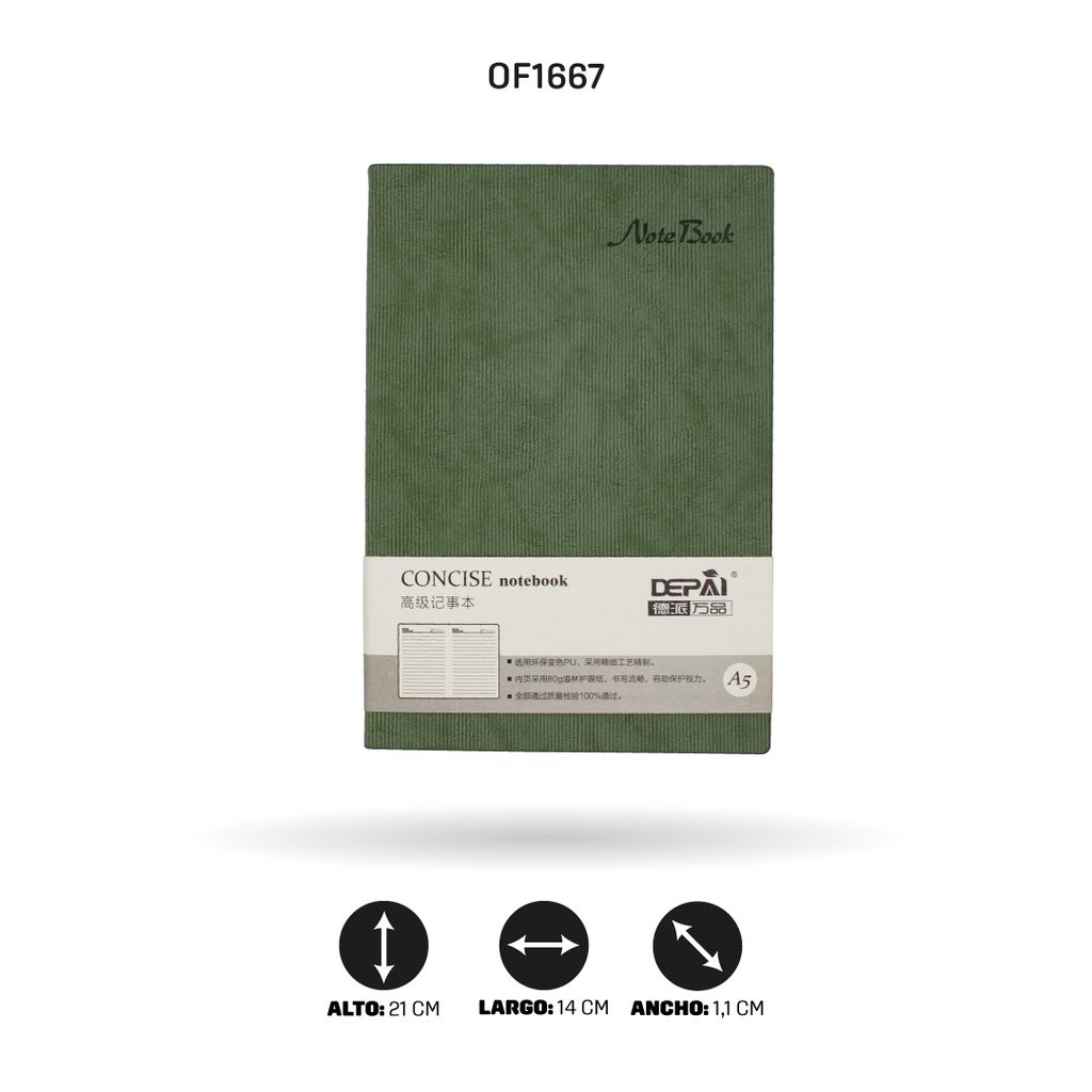 AGENDA TIPO CUERINA 4 COLORES 25-68 [PAC4763]
