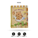 AGENDA DE OSOS Y GATOS 80 HOJAS  SUMER ARGOLLADA OSO A5-205-43 2 MOTIVOS [PAC4766]