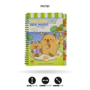 AGENDA DE OSOS Y GATOS 80 HOJAS  SUMER ARGOLLADA OSO A5-205-43 2 MOTIVOS [PAC4766]
