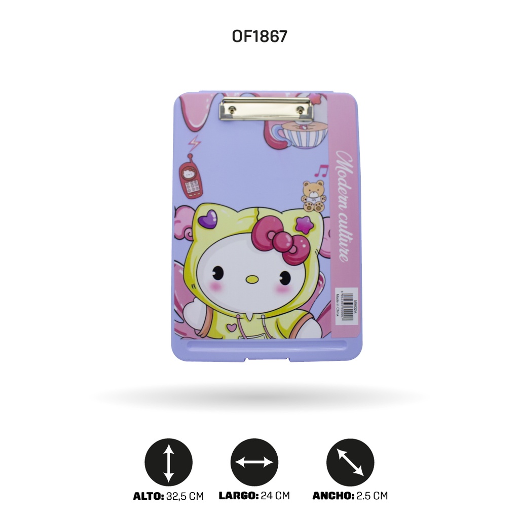 TABLA PORTADOCUMENTOS ESTAMPADO, 4 MOTIVOS