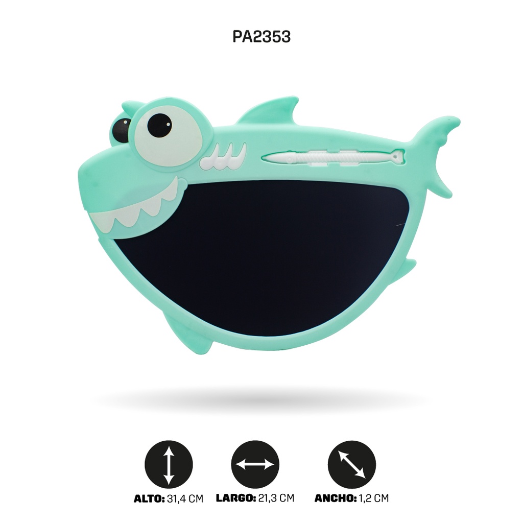 TABLET DE DIBUJO TIBURON LCD, 2 COLORES