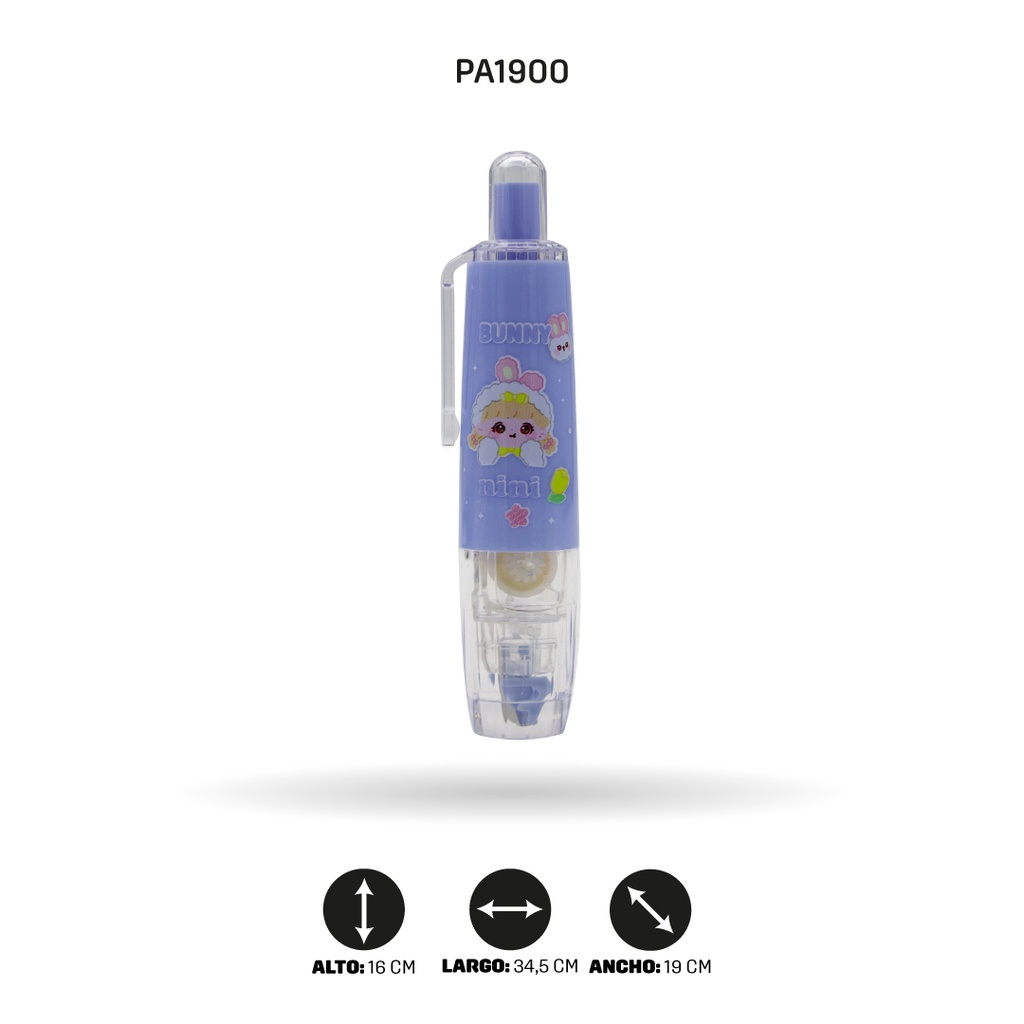 CINTA CORRECTORA PARA NIÑA X4 COLORES DISPLAY X24 UND
