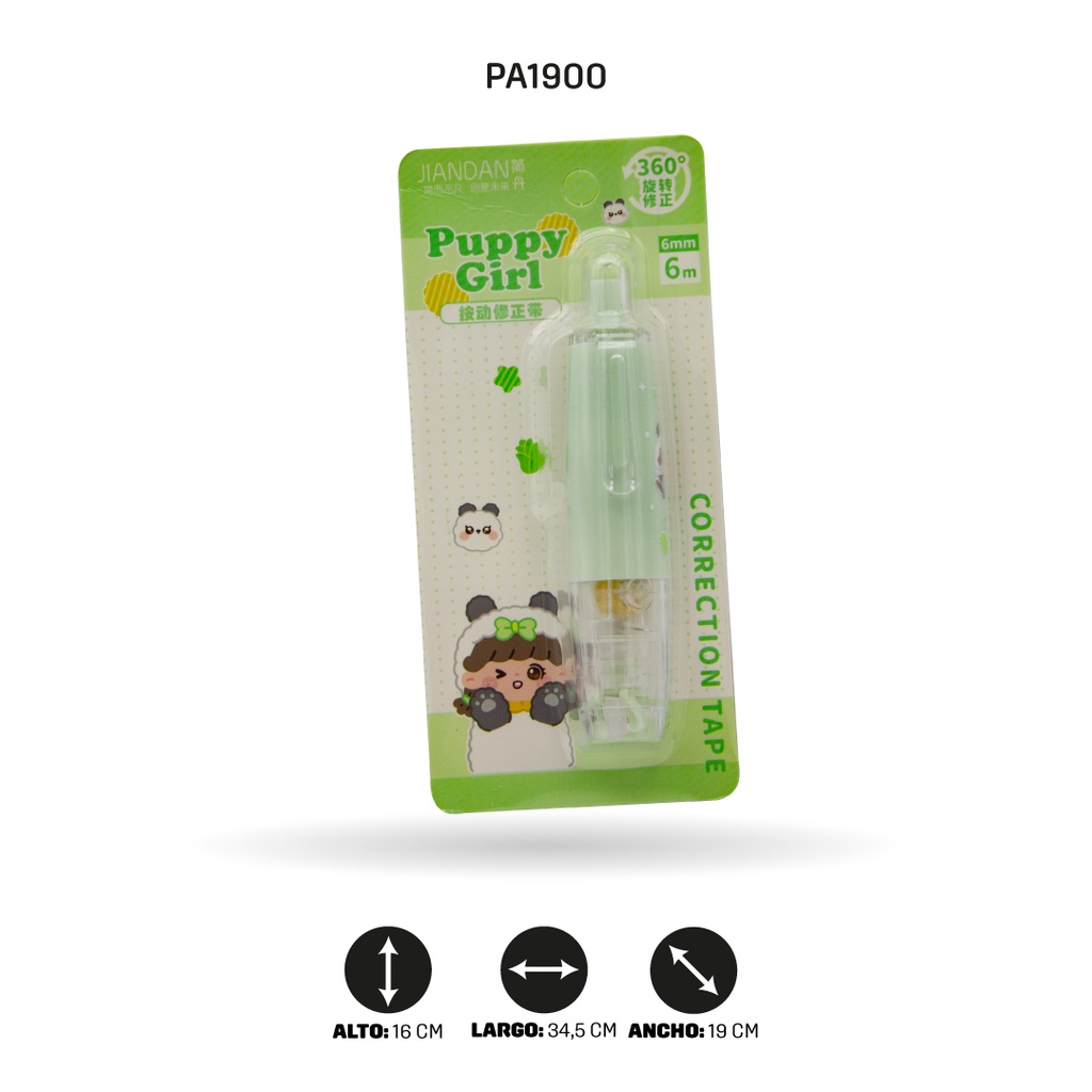 CINTA CORRECTORA PARA NIÑA X4 COLORES DISPLAY X24 UND