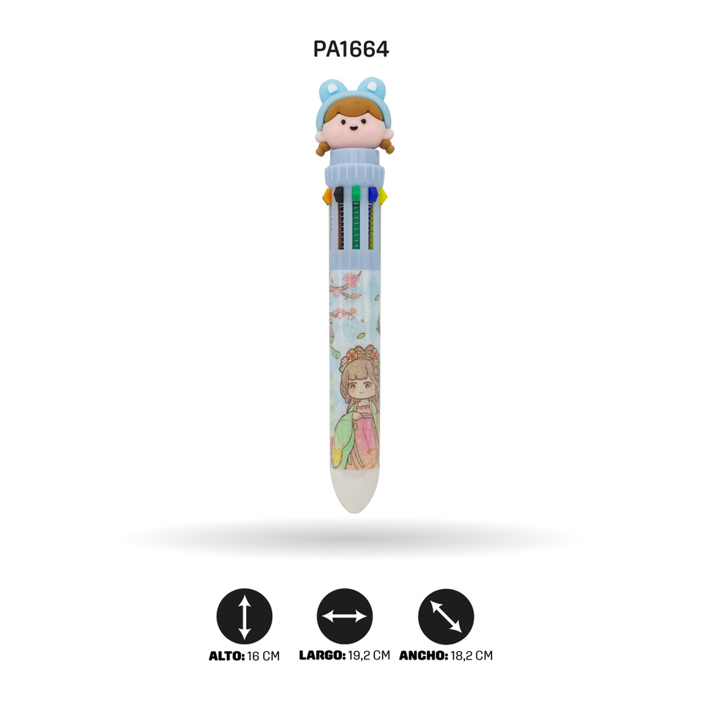 BOLIGRAFO 10 COLORES DE NIÑAS BOX 36 UND XX-6628 [PAC4560]
