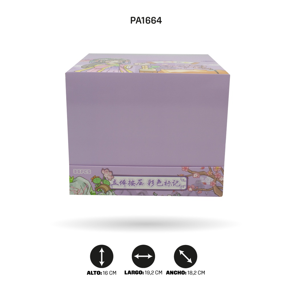 BOLIGRAFO 10 COLORES DE NIÑAS BOX 36 UND XX-6628 [PAC4560]